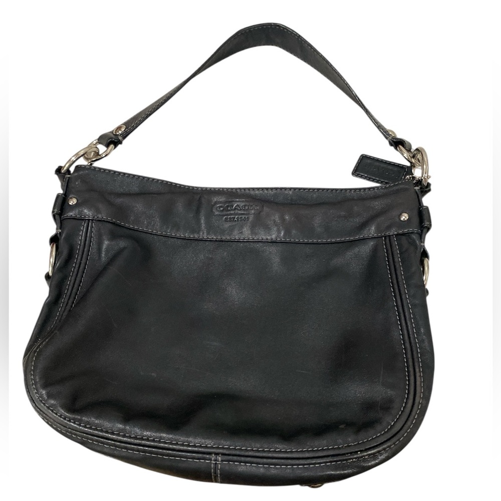 Coach Black Leather Shoulder Bag